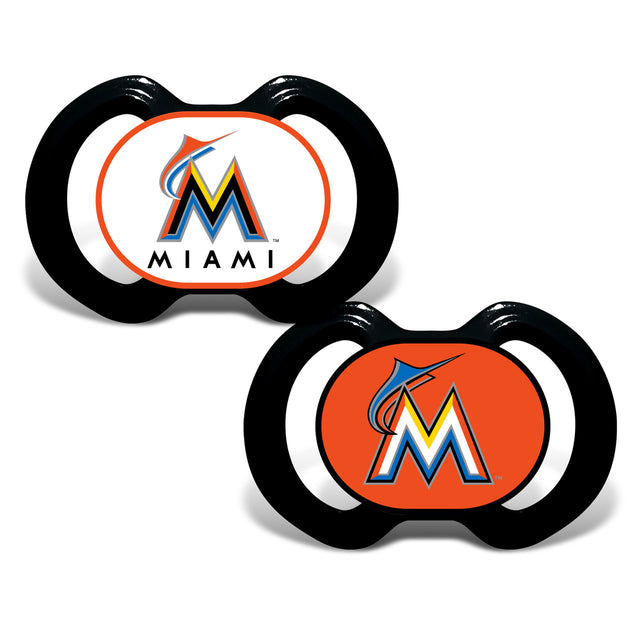 Paquete de 2 chupetes de los Miami Marlins