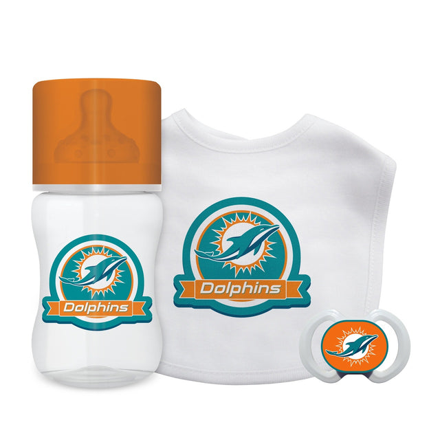 Set de regalo para bebé de 3 piezas de los Miami Dolphins