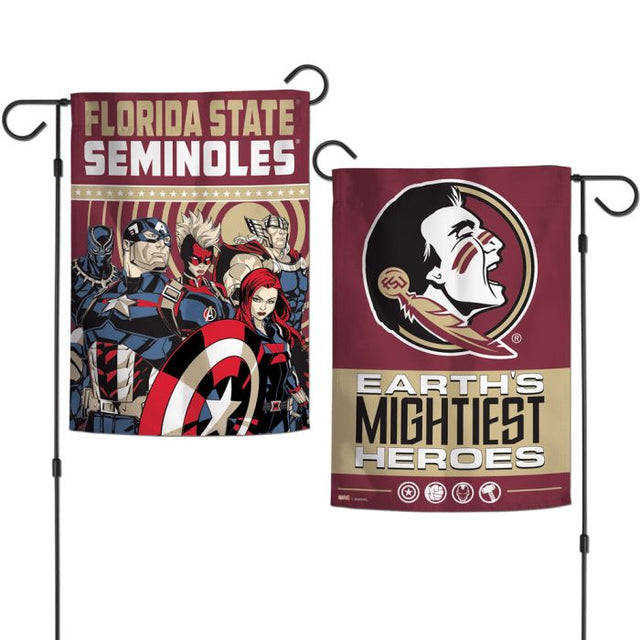 Florida State Seminoles / Marvel (c) 2021 MARVEL Garden Flags 2 sided 12.5" x 18"