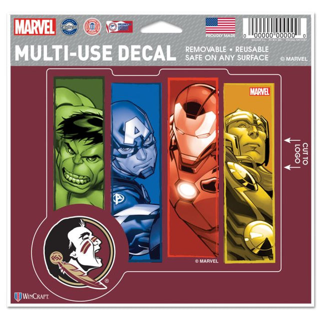 Florida State Seminoles / Marvel (c) 2021 MARVEL Multi-Use Decal - cut to logo 5" x 6"