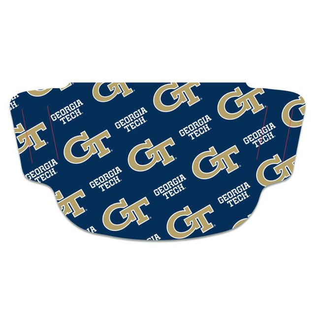 Georgia Tech Yellow Jackets Scatter Navy Fan Mask Face Covers