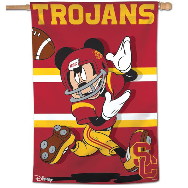 Bandera vertical de los Troyanos de la USC/Disney de 28" x 40"