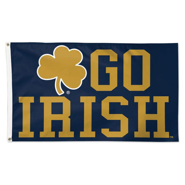 Bandera de Notre Dame Fighting Irish GO IRISH - Deluxe 3' X 5'