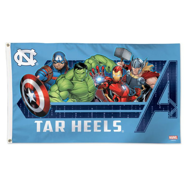 Bandera de Marvel de los Tar Heels de Carolina del Norte/Marvel (c) 2021 - Deluxe 3' X 5'