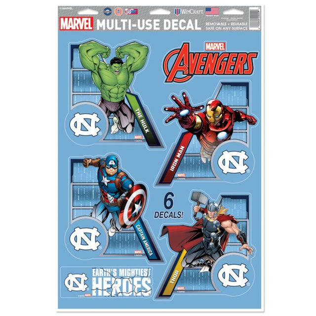 North Carolina Tar Heels / Marvel (c) 2021 MARVEL Multi-Use Decal 11" x 17"