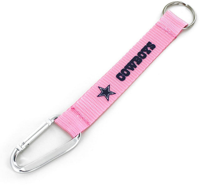 Llavero con mosquetón rosa de los Dallas Cowboys (NM) -KT-147-17-PK