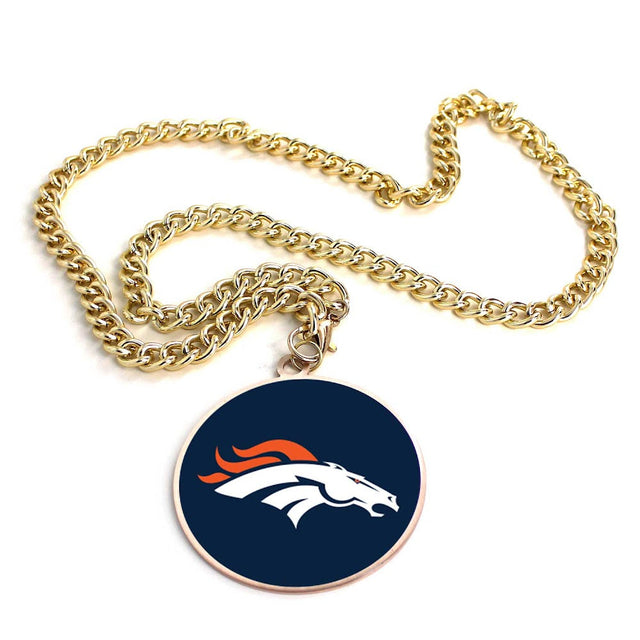 Collar con el emblema del equipo Denver Broncos (ORO) -PD-632-04