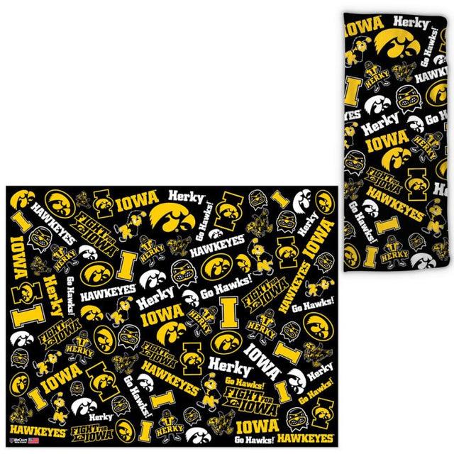 Envolturas para abanicos con estampados dispersos de Iowa Hawkeyes