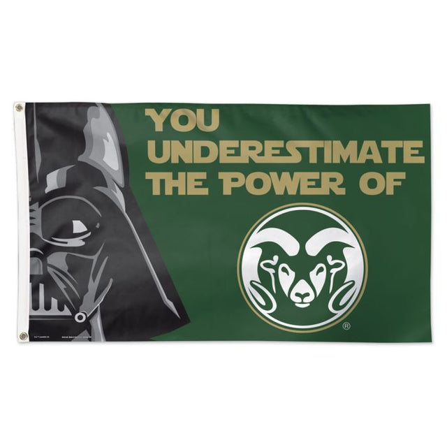 Bandera de Darth Vader de Star Wars de los Colorado State Rams (de lujo, 3 x 5 pies)