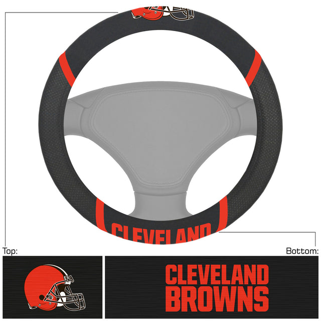 Funda para volante de los Cleveland Browns de malla y costura