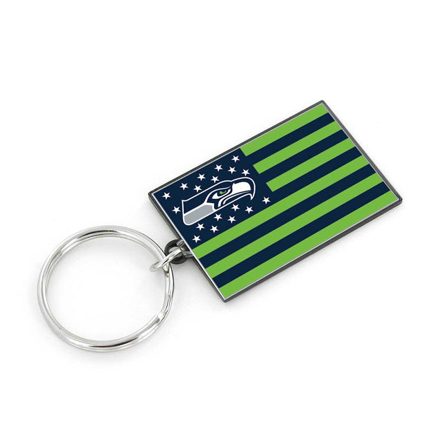 Seattle Seahawks Americana Flag Keychain -KT-1106-14