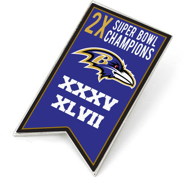 Pin de la bandera del campeonato de los Baltimore Ravens (SP) -PN-1064-31