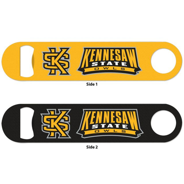 Abridor de botellas de metal de dos caras de Kennesaw State Owls