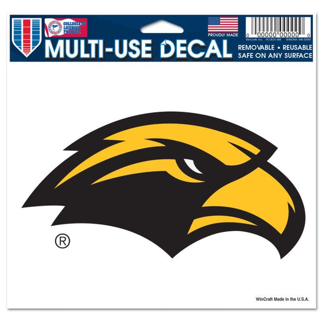 Southern Miss Golden Eagles Multi-Use Decal -Clear Bckrgd 5" x 6"