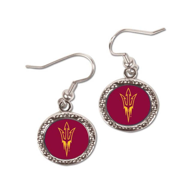 Arizona State Sun Devils Earrings Jewelry Carded Round