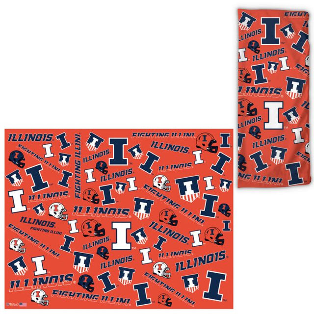 Illinois Fighting Illini Scatter Print Fan Wraps