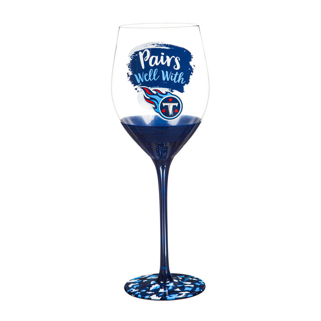 Vaso de vino con tallo de Tennessee Titans de 17 oz en caja