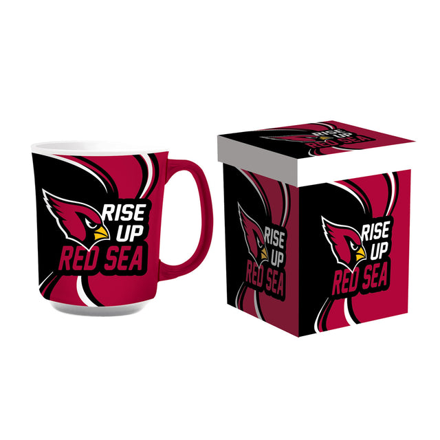 Taza de café de cerámica de 14 oz de los Arizona Cardinals con caja a juego