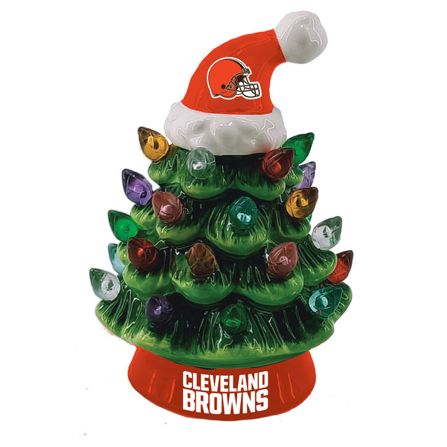 Adorno navideño con luces LED de 4" de los Cleveland Browns