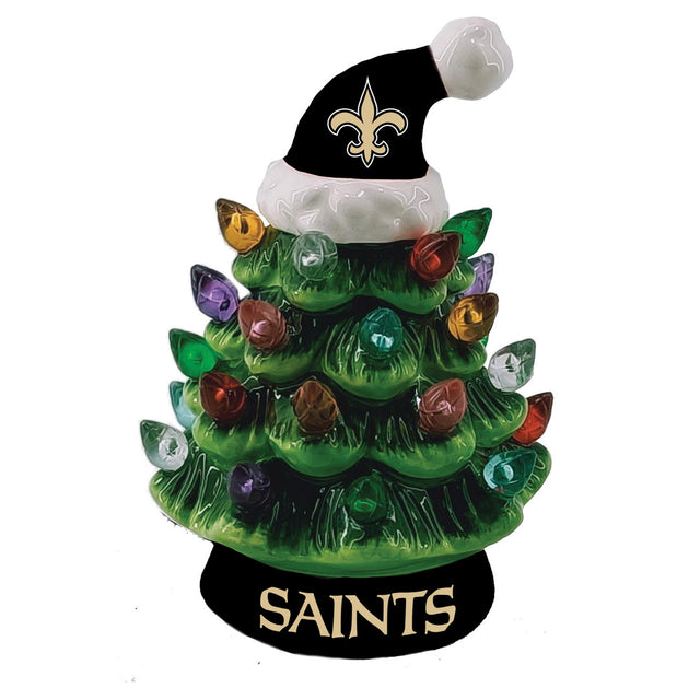 Adorno navideño con luces LED de 4" de los New Orleans Saints