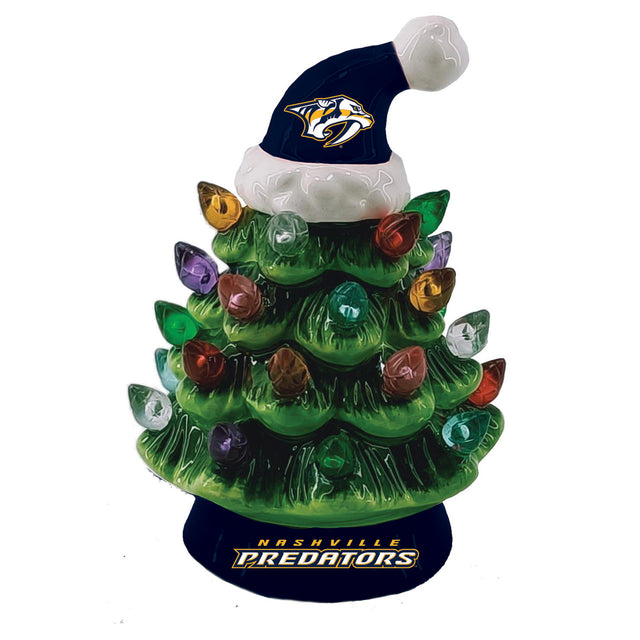 Adorno navideño de los Nashville Predators con luces LED de 4"