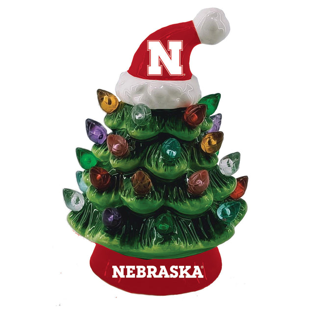 Adorno navideño con luces LED de 4" de los Nebraska Cornhuskers