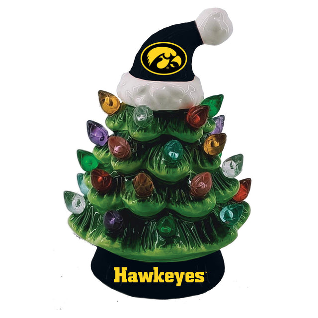 Adorno navideño con luces LED de 4" de Iowa Hawkeyes