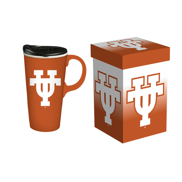 Café con leche para viaje Texas Longhorns de 17 oz en caja