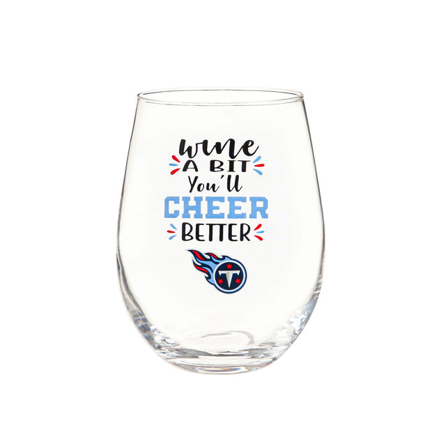 Vaso de vino Tennessee Titans de 17 oz sin tallo en caja