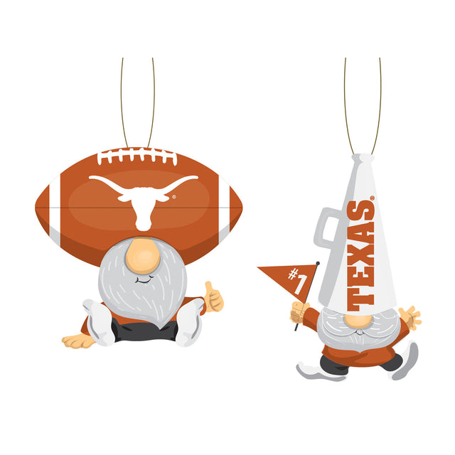 Paquete de 2 abanicos con adornos de gnomos de Texas Longhorns