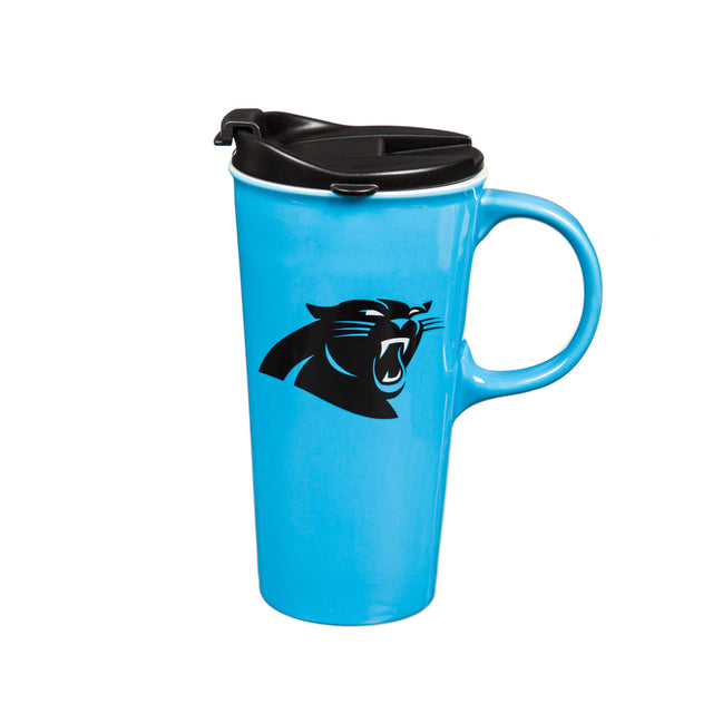 Café con leche de viaje Carolina Panthers Drink de 17 oz en caja