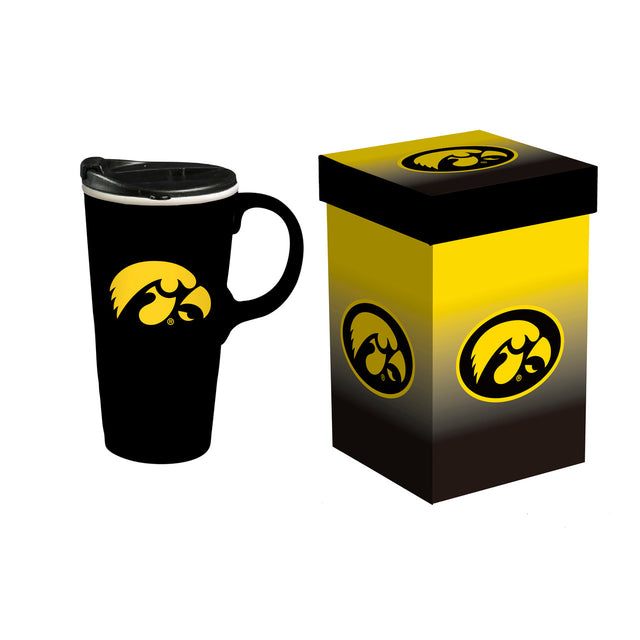 Bebida Iowa Hawkeyes de 17 oz para café con leche para viajes en caja