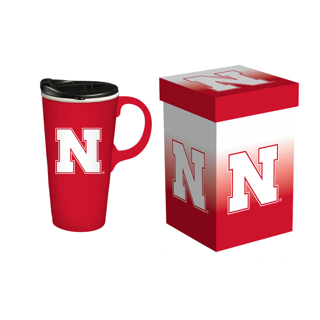 Nebraska Cornhuskers bebe café con leche para viaje en caja de 17 oz