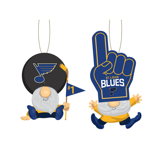 Paquete de 2 abanicos con adornos de gnomos de St. Louis Blues