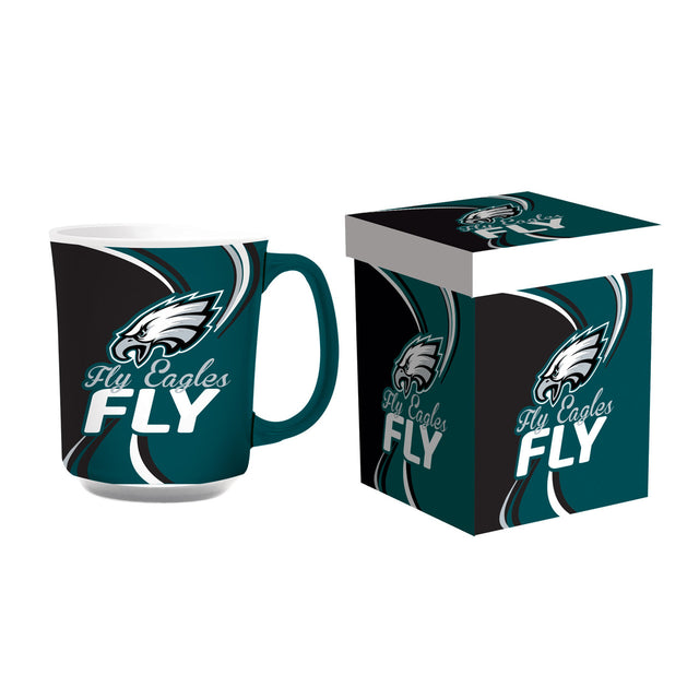 Taza de café de cerámica de 14 oz de los Philadelphia Eagles con caja a juego