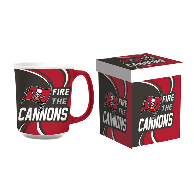 Taza de café de cerámica de 14 oz de los Tampa Bay Buccaneers con caja a juego