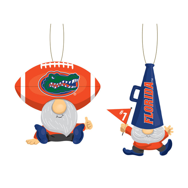 Paquete de 2 abanicos con adornos de gnomos de Florida Gators