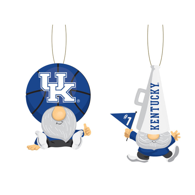 Paquete de 2 adornos de gnomos con forma de abanico de Kentucky Wildcats