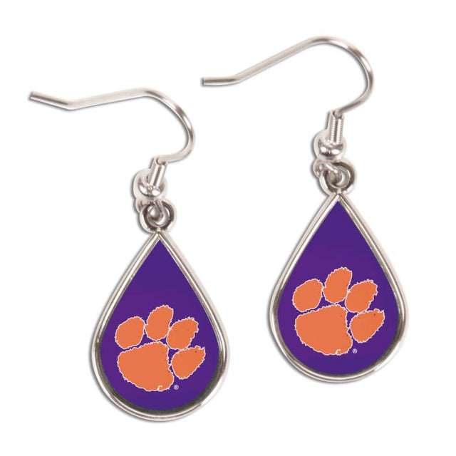 Pendientes de los Tigres de Clemson con forma de lágrima