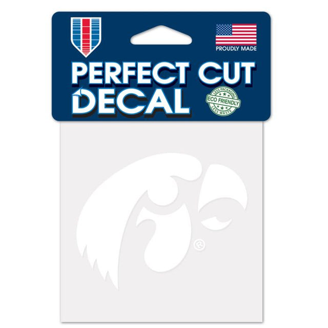 Iowa Hawkeyes Perfect Cut White Decal 4" x 4"