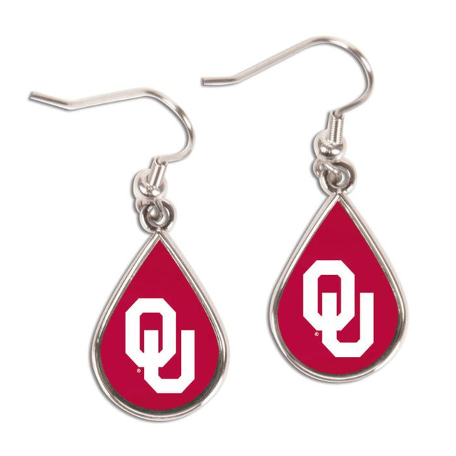 Oklahoma Sooners Earrings Jewelry Carded Tear Drop