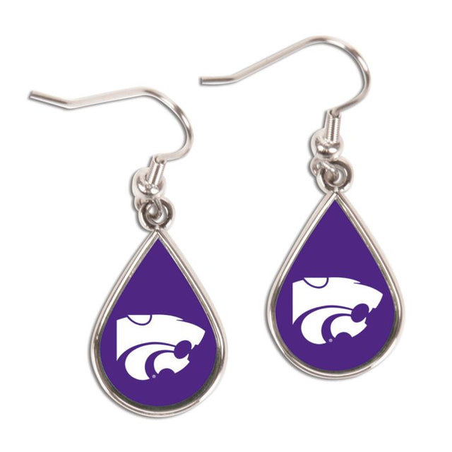 Pendientes de los Kansas State Wildcats con forma de lágrima