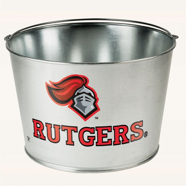 Rutgers Scarlet Knights Galvanized Pail 17 Quart