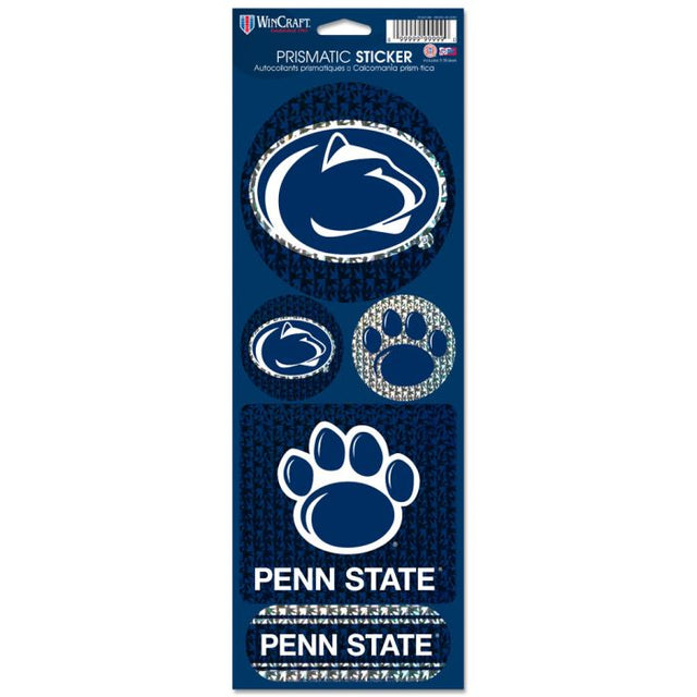 Calcomanía prismática de los Penn State Nittany Lions de 4" x 11"