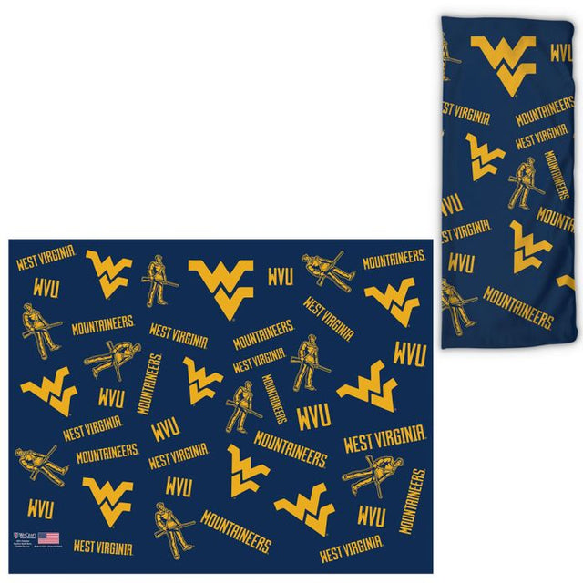 West Virginia Mountaineers Scatter Print Fan Wraps