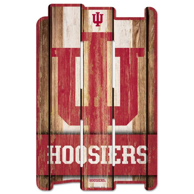 Letrero de madera para cerca de Indiana Hoosiers