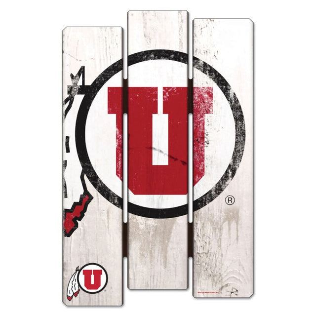 Utah Utes Wood Fence Sign