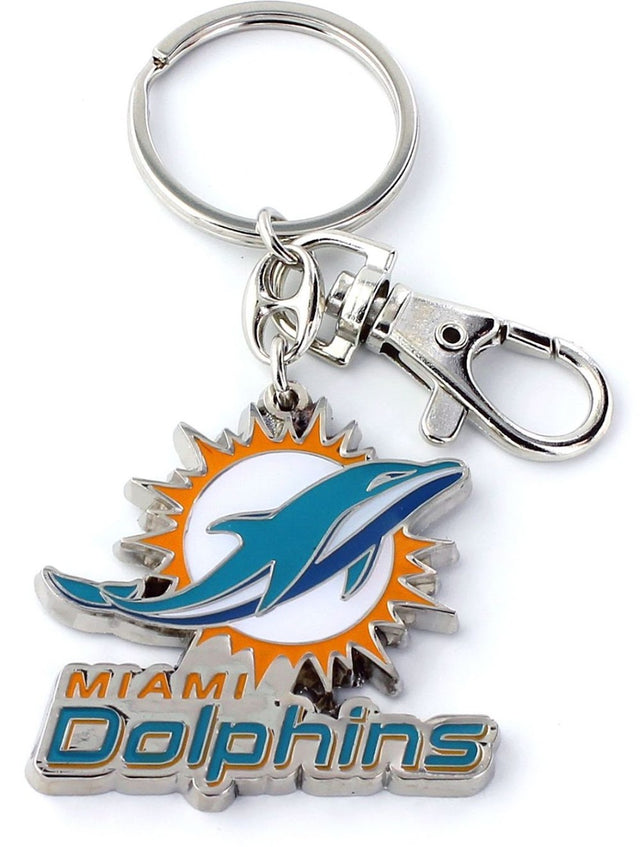 Llavero de peso pesado con el logotipo del equipo Miami Dolphins -KT-091-09