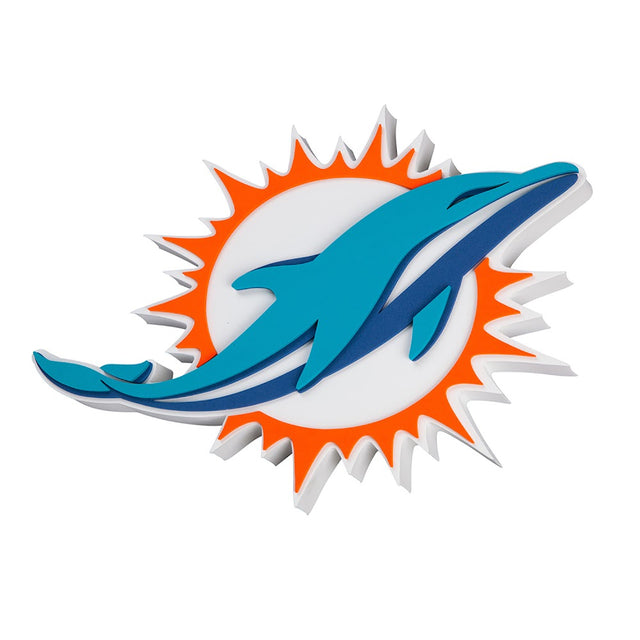 Letrero de pared con el logotipo del equipo Miami Dolphins -FF-595-09