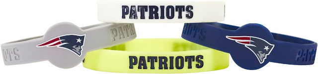 Pulsera de silicona de los New England Patriots (paquete de 4) -BC-283-10